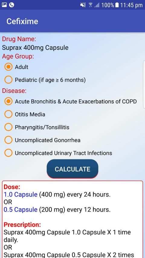 Drugscape dose calculator FREE स्क्रीनशॉट 3