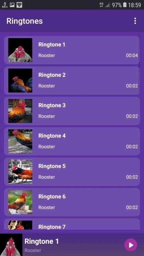 Rooster - RINGTONES and WALLPAPERS screenshot 5