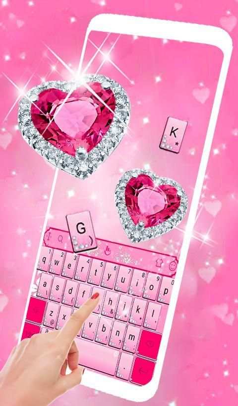 Pink Diamond Princess Keyboard Theme screenshot 5