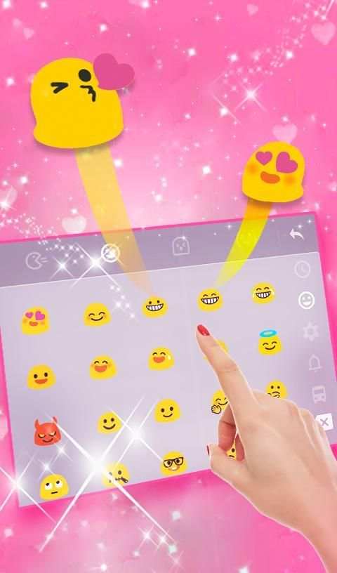 Pink Diamond Princess Keyboard Theme screenshot 3