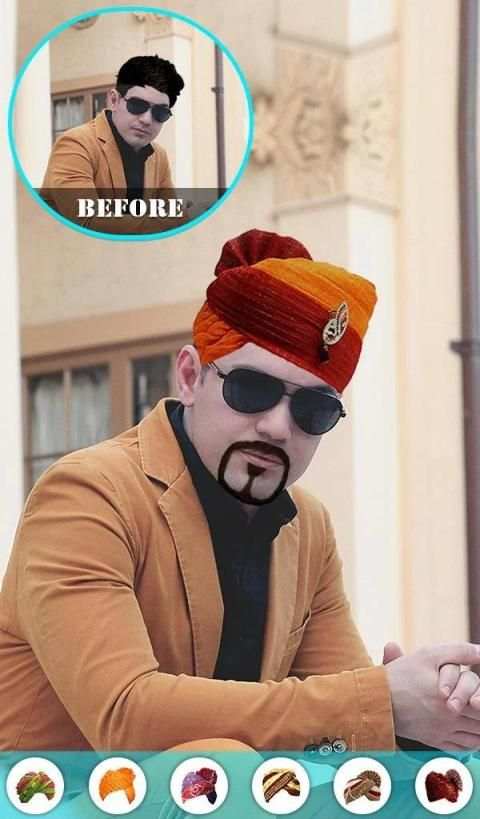 Rajasthani Turban Photo Editor 1 تصوير الشاشة