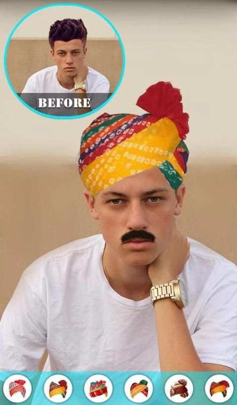 Rajasthani Turban Photo Editor 5 تصوير الشاشة