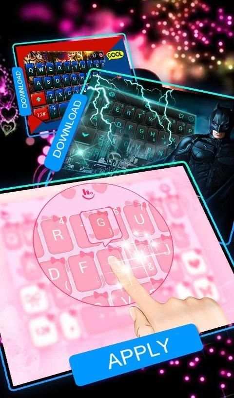 Sparkling Heart Keyboard Theme screenshot 2