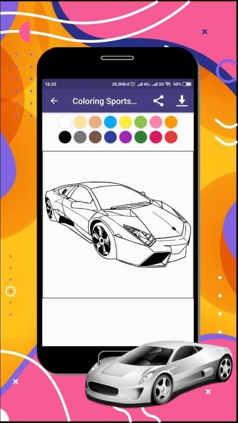 Coloring Sports Car screenshot 3