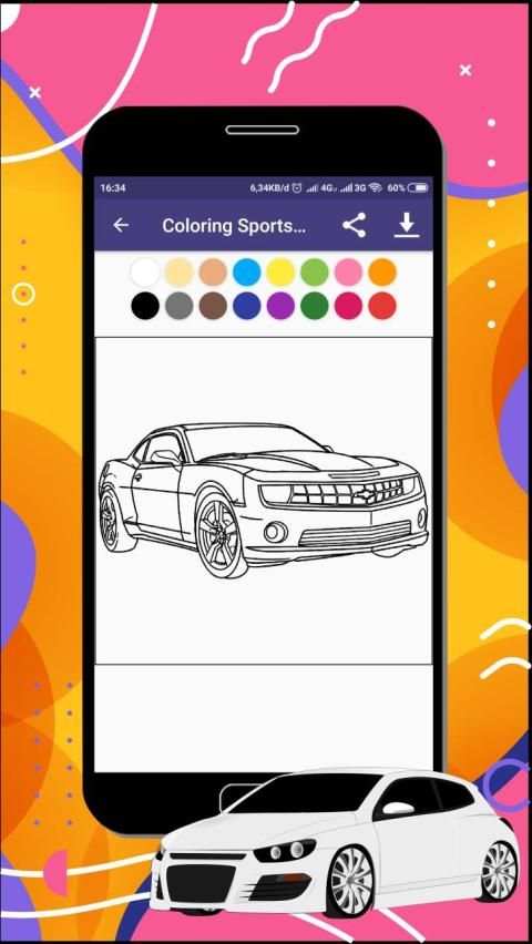 Coloring Sports Car screenshot 1