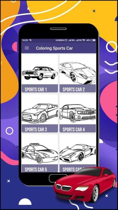 Coloring Sports Car screenshot 5