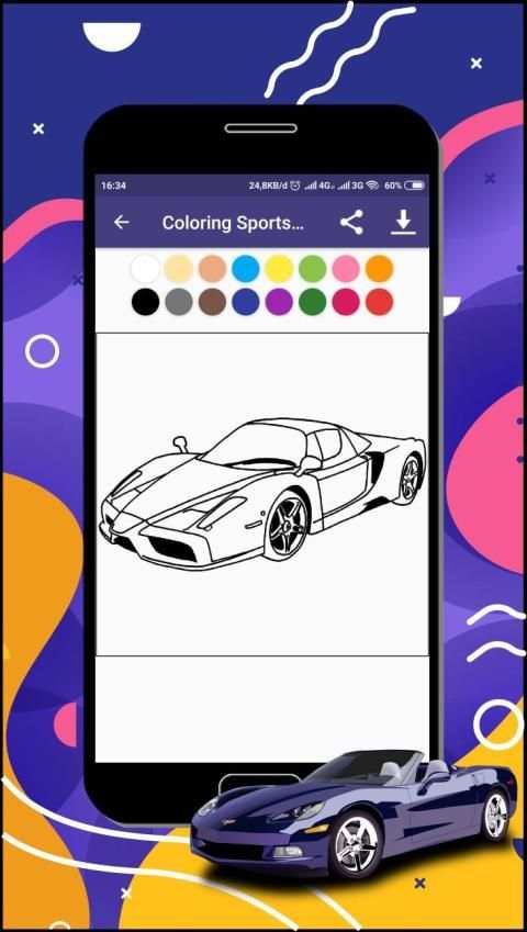 Coloring Sports Car screenshot 2