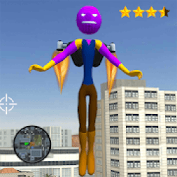 Thanos Stickman jetpack Crime Simulator आइकन