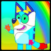 Bluey Cartoon Coloring Dogs