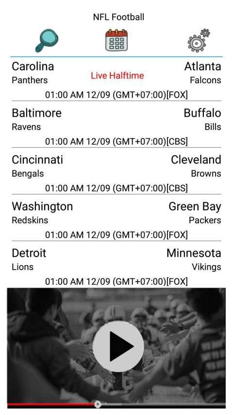 Live HD Sports: NFL NBA NHL MLB NCAAF Streaming screenshot 5