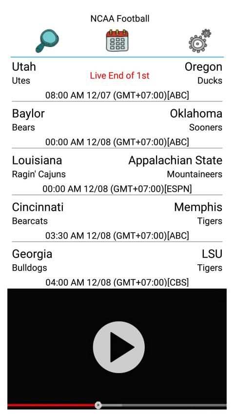 Live HD Sports: NFL NBA NHL MLB NCAAF Streaming screenshot 3