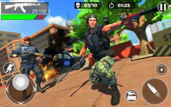 US Police Fire Free Unknown Battlegrounds Squad screenshot 6