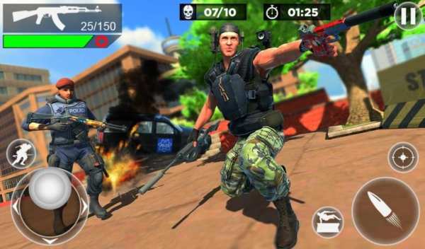 US Police Fire Free Unknown Battlegrounds Squad screenshot 3