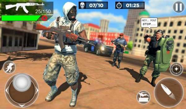 US Police Fire Free Unknown Battlegrounds Squad screenshot 2