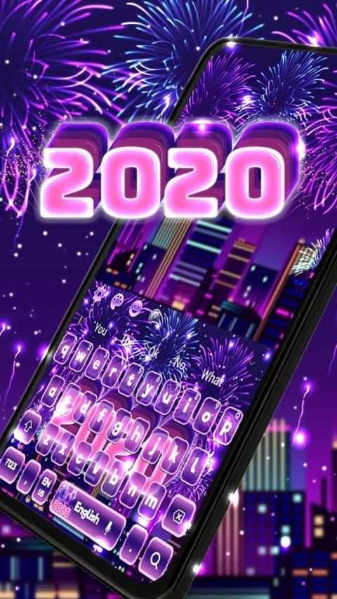 Fireworks New Year 2020 Keyboard Theme स्क्रीनशॉट 3