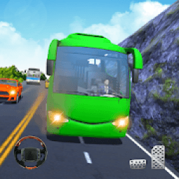 Racing Bus Run Simulation 3D - Hill Bus Climbing आइकन