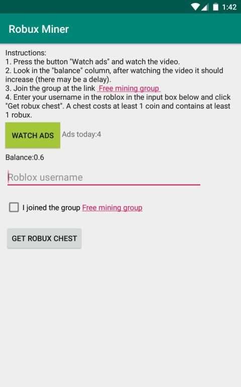 Robux miner for Roblox screenshot 6
