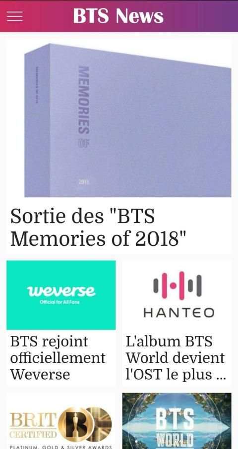 BTS News screenshot 2