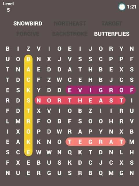 Mini Word Search Game स्क्रीनशॉट 1