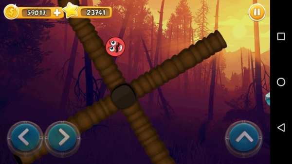 bola merah permainan melompat pahlawan hutan screenshot 1