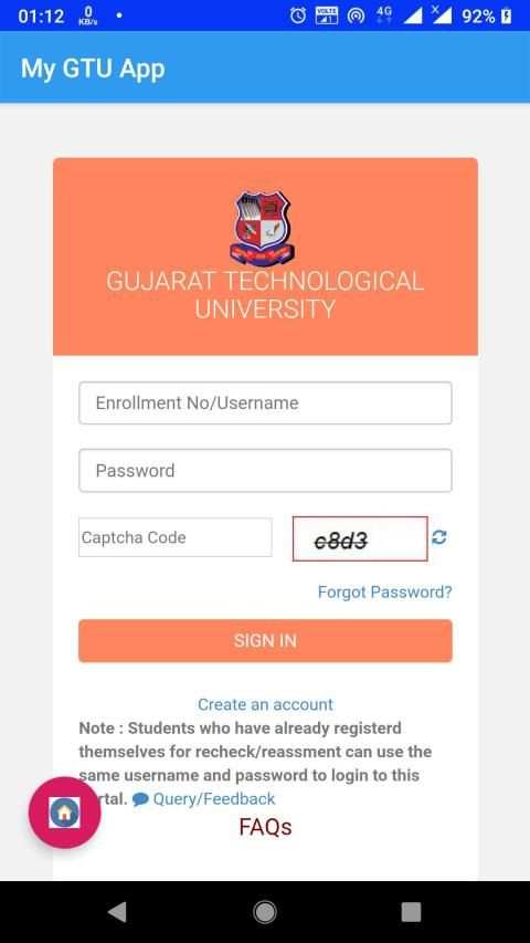 My GTU App स्क्रीनशॉट 4