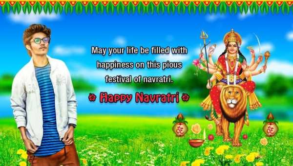Navratri Photo Editor - Happy Navratri Photo Frame 1 تصوير الشاشة