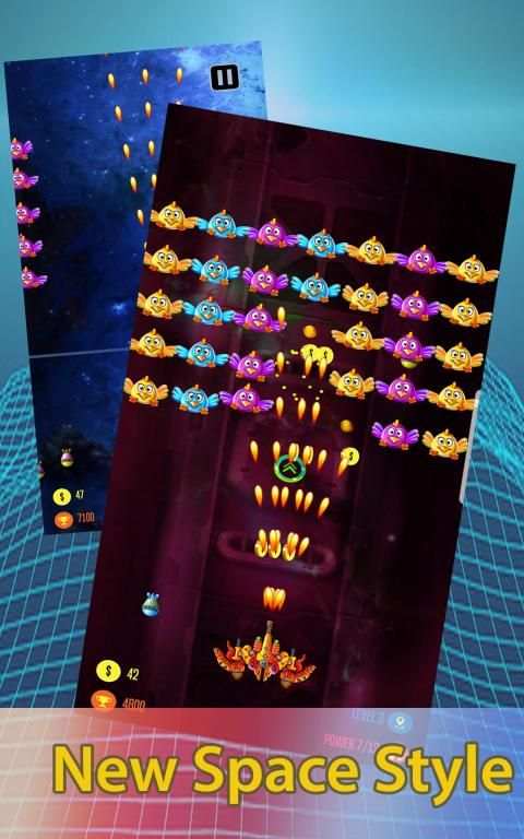 Alien shooter! Chicken invaders : Galaxy attack स्क्रीनशॉट 2