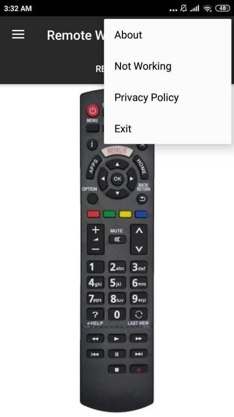 Panasonic TV Remote स्क्रीनशॉट 3