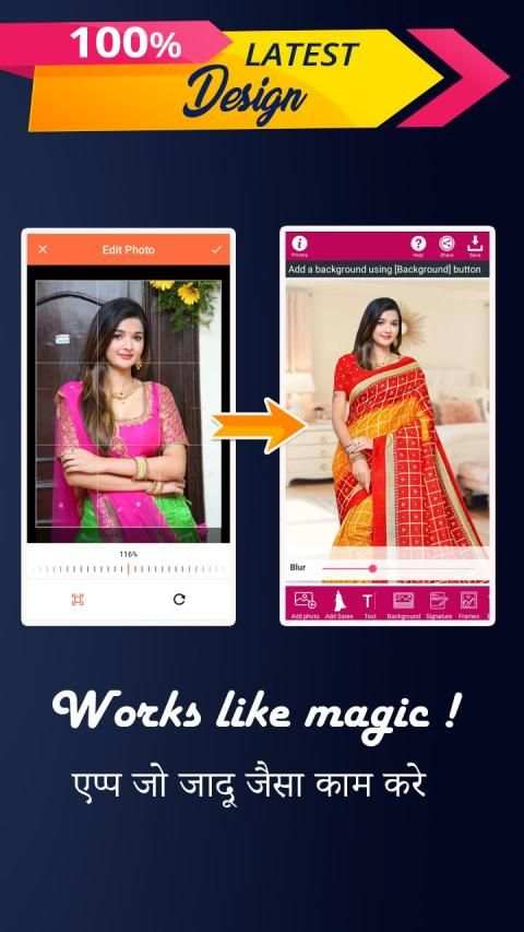 Saree Photo Editor - Saree Pehne Wala Apps screenshot 4