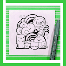 ikon Draw Simple Doodle Art &amp; Idea Step by Step Offline