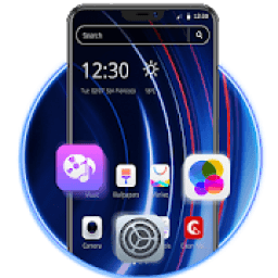 Blue Bright Neon Business Theme आइकन