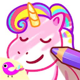 Coloring Cartoon World - Unicorn and Princess आइकन
