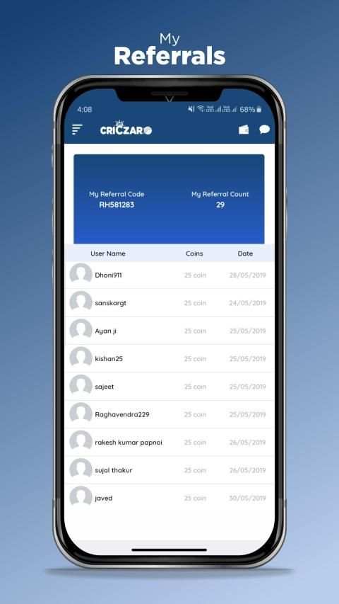 criCzar - Free Fantasy Cricket Game. Win Real Cash screenshot 1