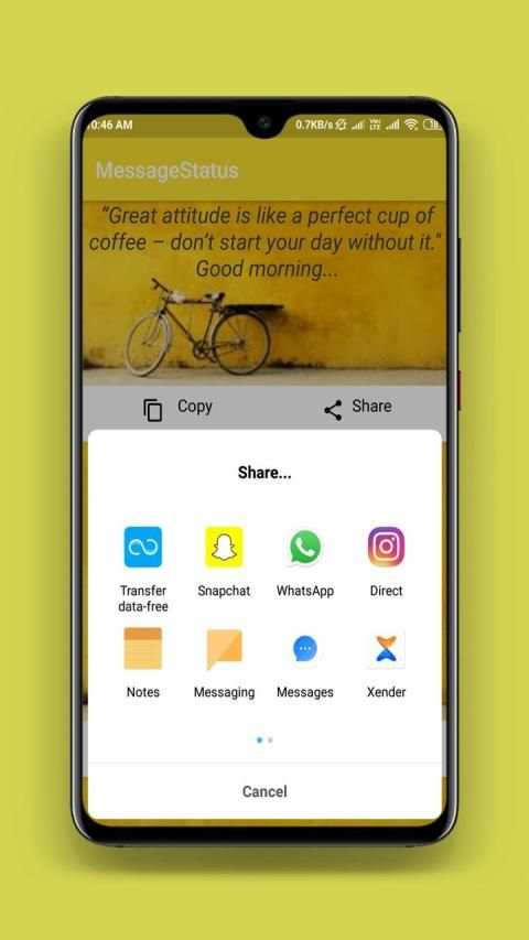 Message status screenshot 1