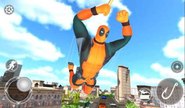 Super Rope Crime Hero - Grand City Simulator Game स्क्रीनशॉट 1