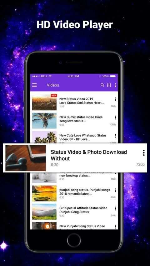 Video Player All Format - HD Video Player स्क्रीनशॉट 2