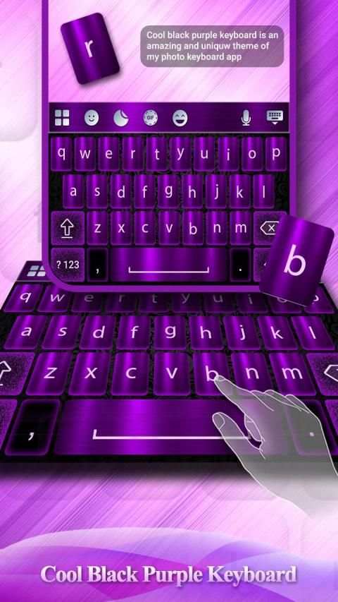 Purple Black Keyboard Theme screenshot 3