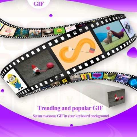 Purple Black Keyboard Theme screenshot 1