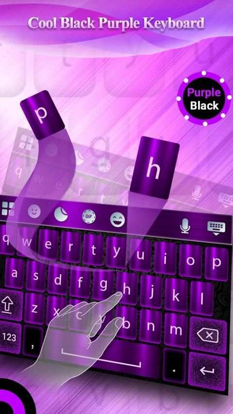 Purple Black Keyboard Theme screenshot 5