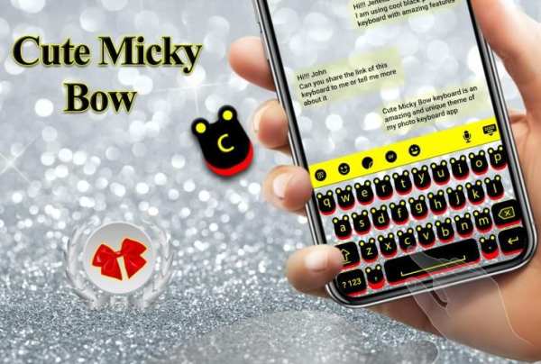 Cute Mickey Bow Keyboard Theme स्क्रीनशॉट 6