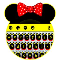 ikon Cute Mickey Bow Keyboard Theme