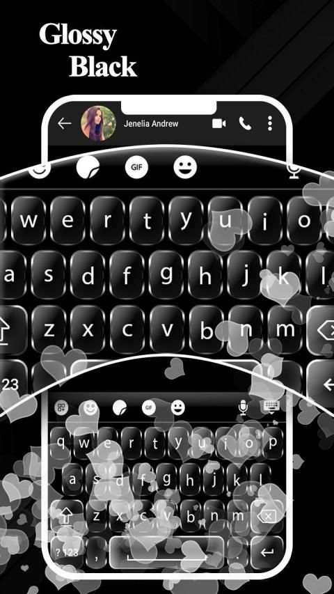 Glossy Black Keyboard Theme स्क्रीनशॉट 4