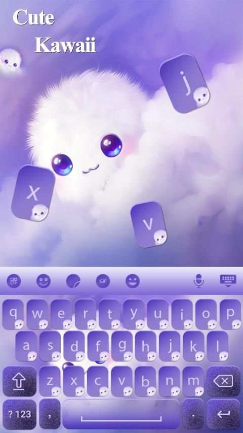 Cute Kawaii Keyboard Theme screenshot 3
