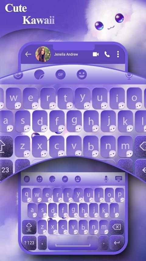 Cute Kawaii Keyboard Theme screenshot 4