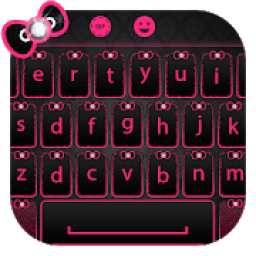 Pink Bow Keyboard Theme आइकन