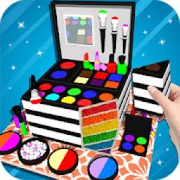 Cosmetic Box Cake Maker 3D! Makeup Cake Cooking