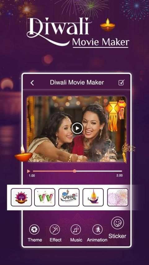 Diwali Video Maker With Music स्क्रीनशॉट 2