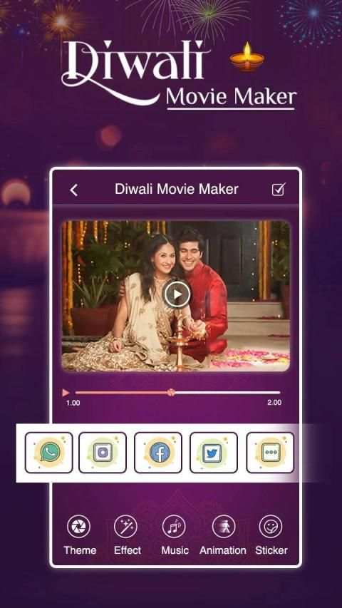Diwali Video Maker With Music स्क्रीनशॉट 1