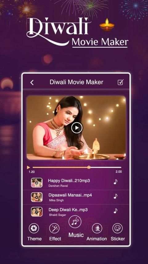Diwali Video Maker With Music स्क्रीनशॉट 4