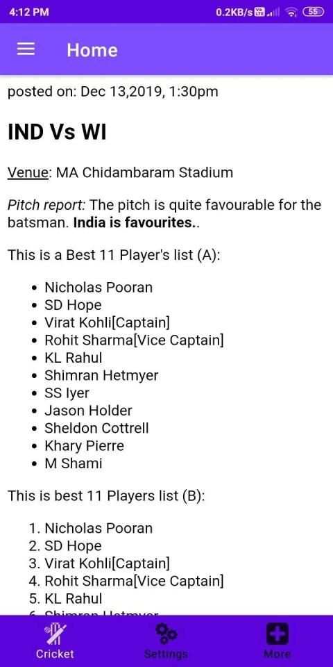 Cricket 11 Prediction स्क्रीनशॉट 23